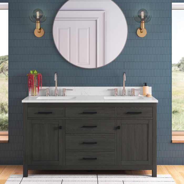Mercury Row® Atencio 60" Double Bathroom Vanity & Reviews Wayfair Canada